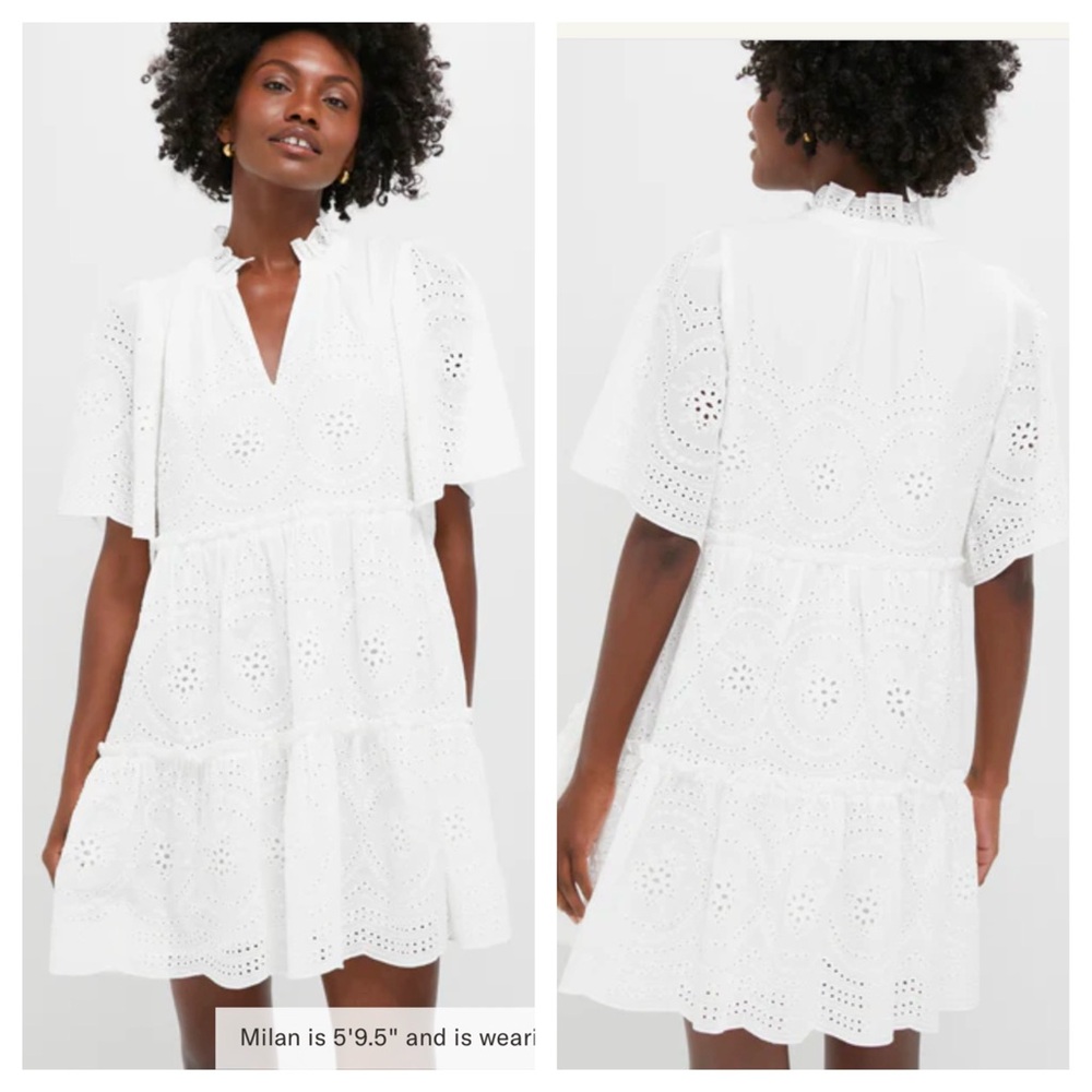 Tuckernuck White Eyelet Tiered Mini Dress